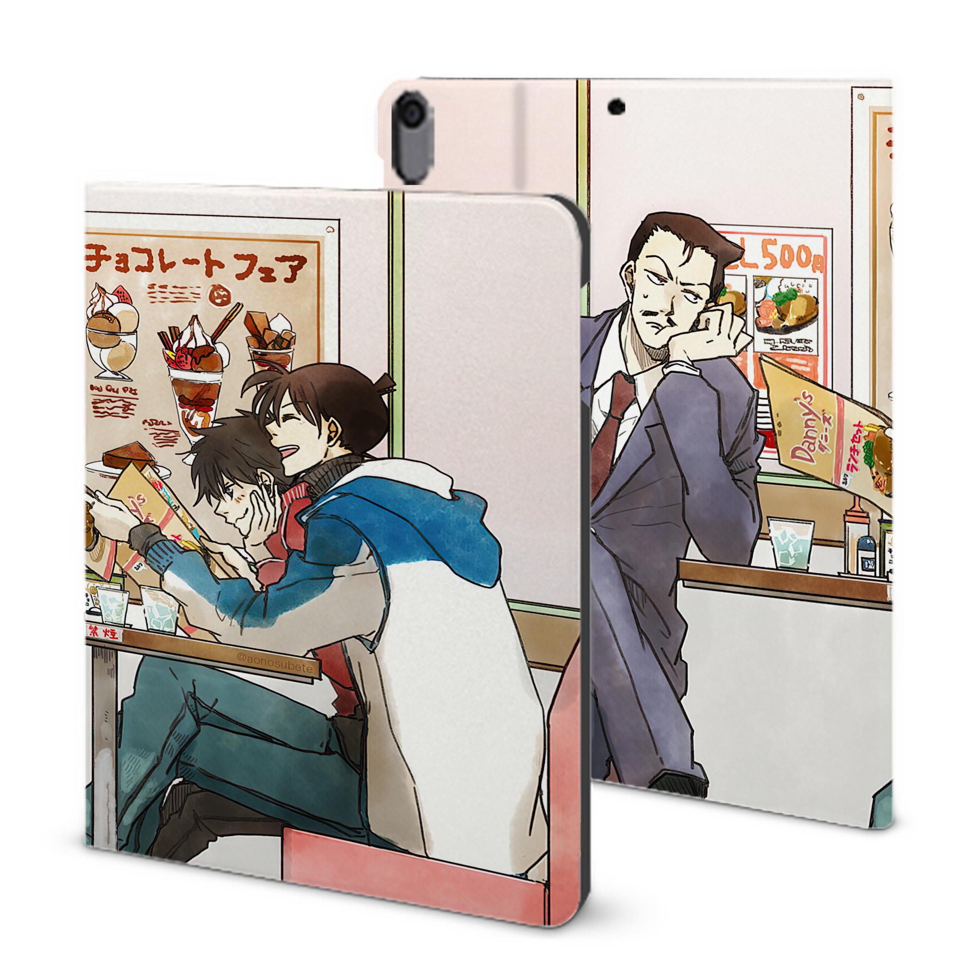 （画像用） 名探偵コナン Detective Conan IPad ケース ブック型 PUレザー TPU 耐衝撃 軽量 薄型 ペン収納なし 全面保護 IPad 各モデル対応